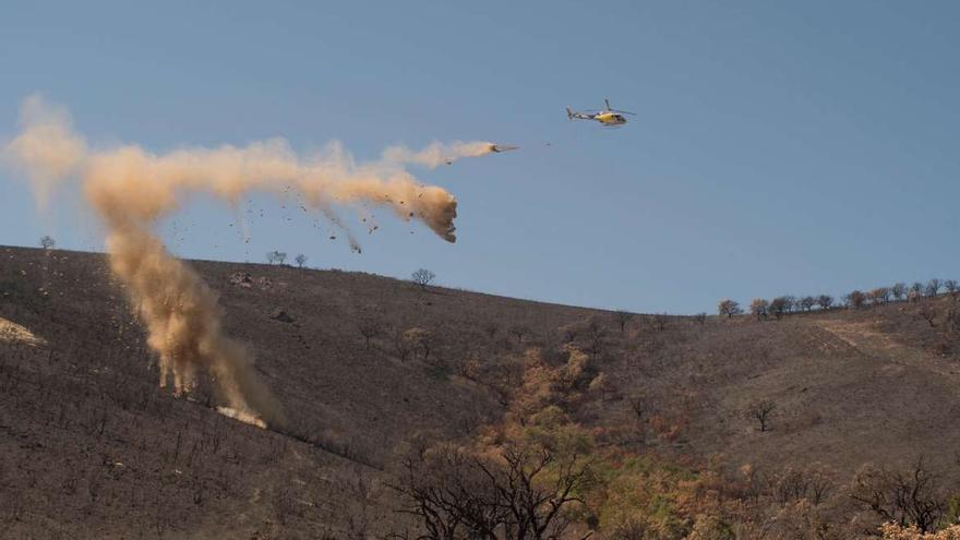 Lanzamiento de paja para la recuperación del monte