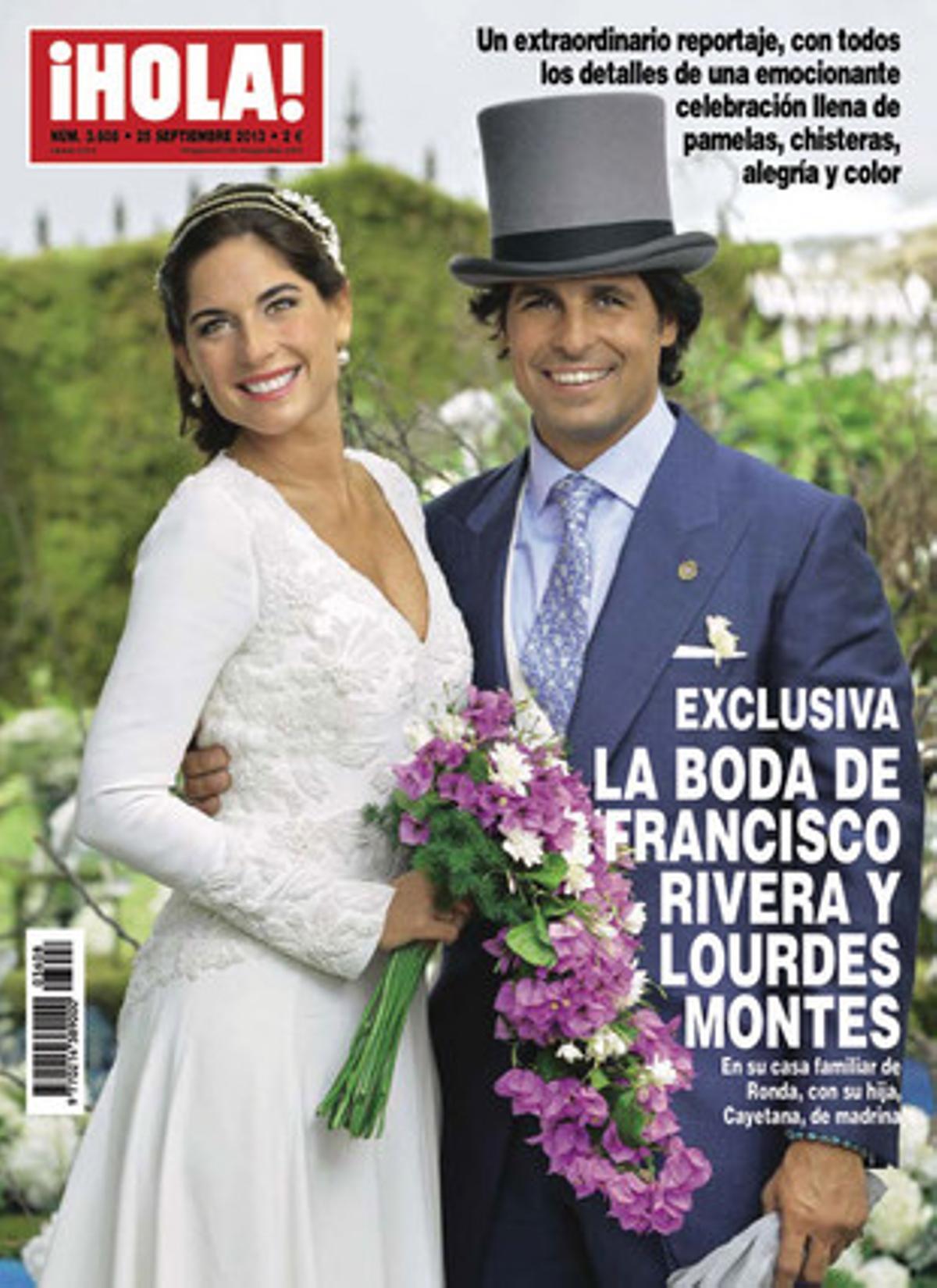 Portada de la revista ’Hola’ sobre el casament de Fran Rivera i Lourdes Montes. Portada de la revista ’Hola’ sobre el casament de Fran Rivera i Lourdes Montes.