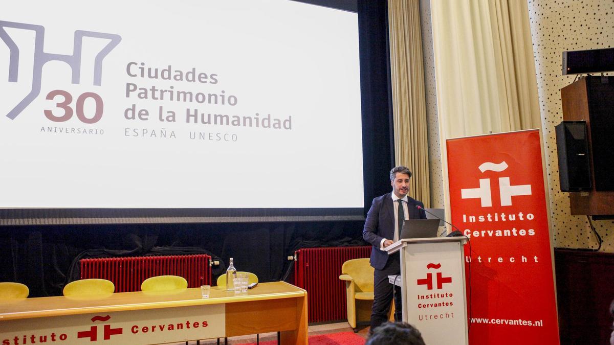 Luis Yeray Gutiérrez cierra en Utrecht las acciones internacionales de la presidencia de Ciudades Patrimonio en 2023.