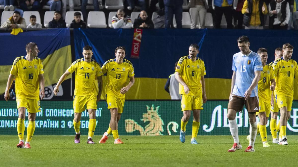 Ucrania y Bélgica jugaron este jueves en Murcia.