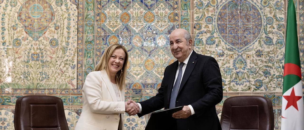 Acuerdo entre la primera ministra italiana y el presidente de Argelia.
