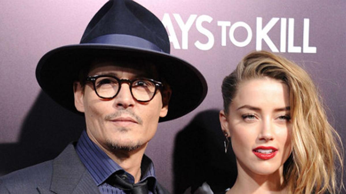 Johnny Depp y su ya esposa, Amber Heard, en una reciente 'premiere'.