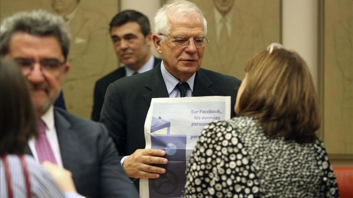 Josep Borrell, tras comparecer en el Congreso de los Diputados