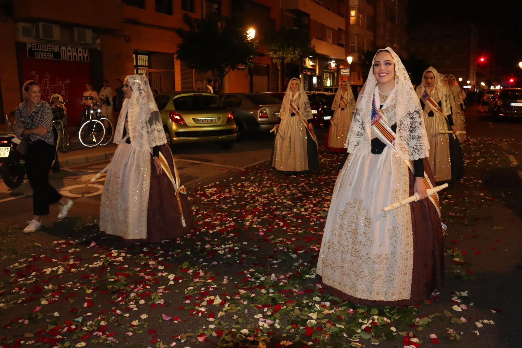 Cumbre fallera ante el Cristo de la Fe de Zaidía