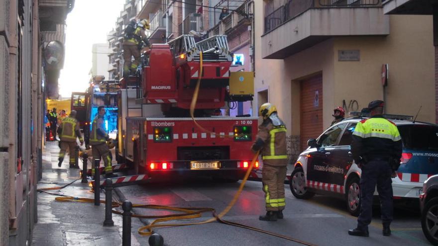 Efectius dels Bombers en el lloc dels fets.