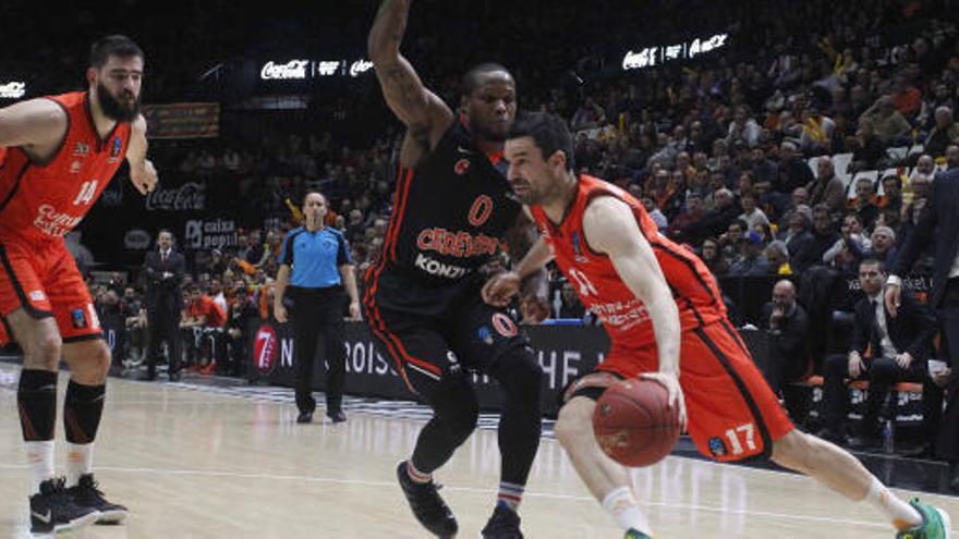 Rafa Martínez, en el último choque ante el Cedevita.