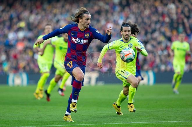 Las mejores imágenes del partido de LaLiga Santander entre el FC Barcelona y el Getafe disputado en el Camp Nou, Barcelona.