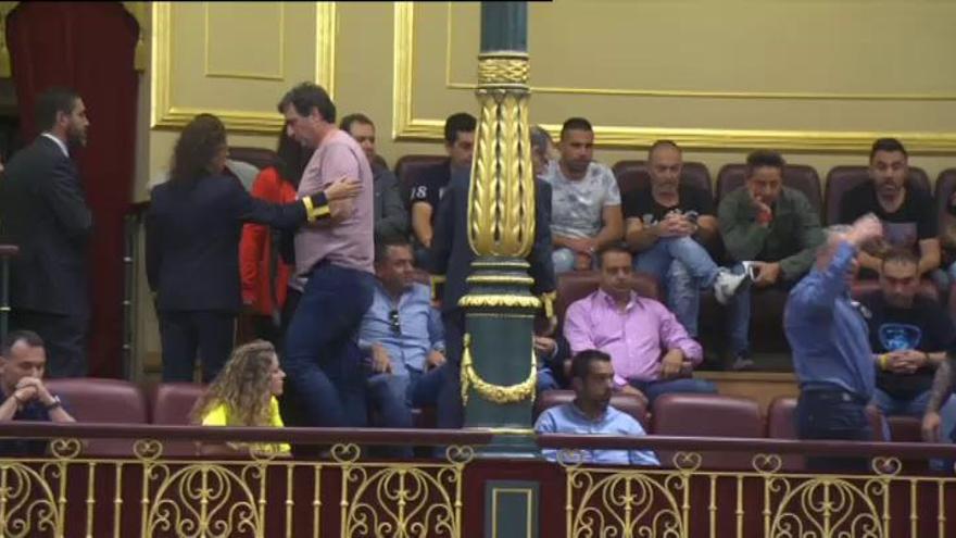 Desalojan a los estibadores presentes del Congreso