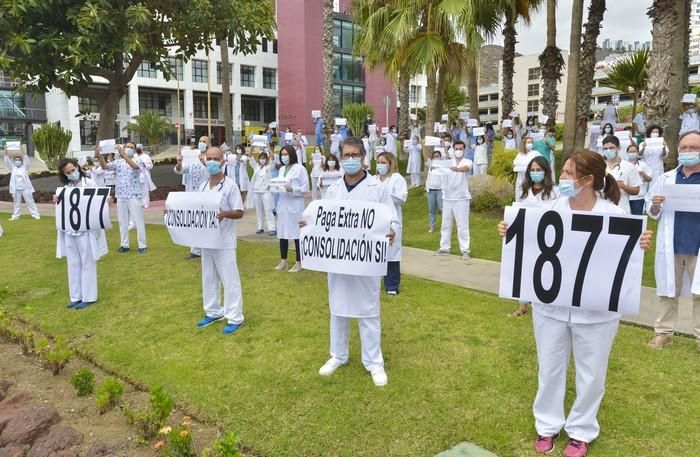 Manifestación de médicos temporales.