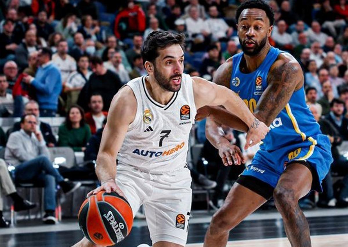 Campazzo volvió a destacar con el Madrid en el duelo ante el Maccabi