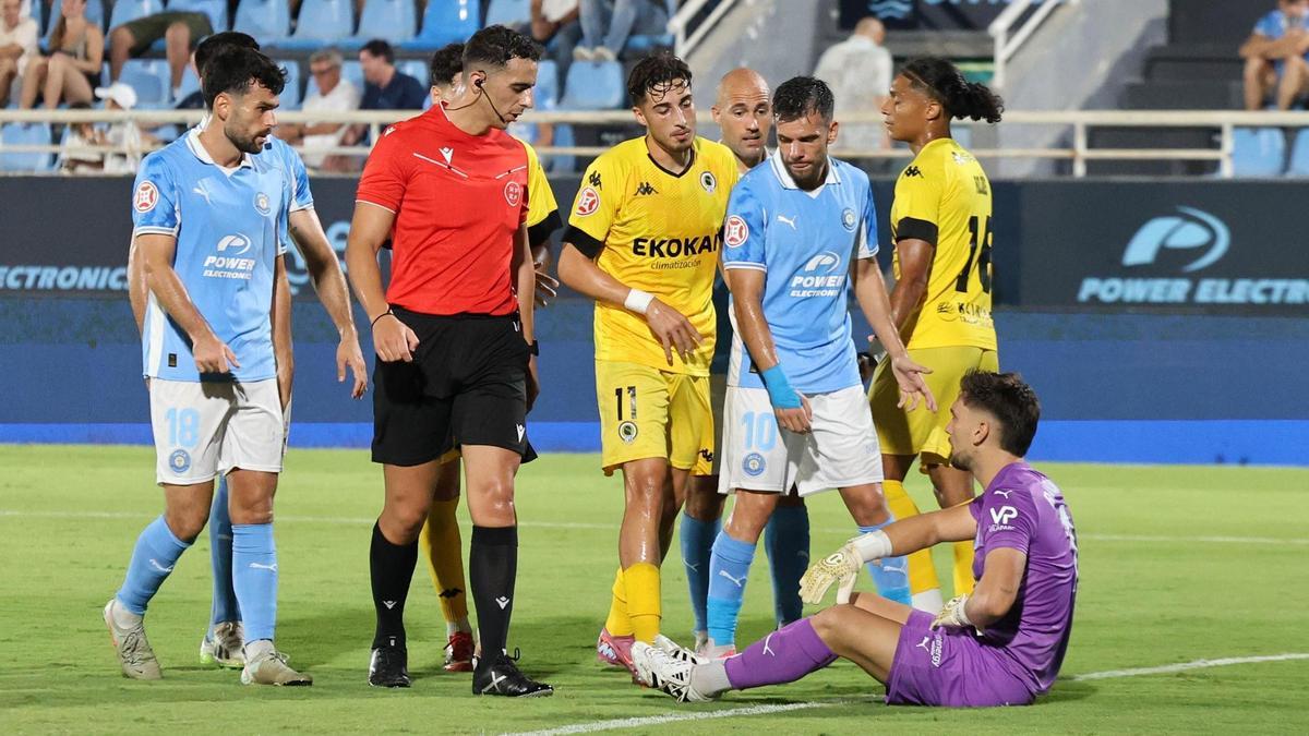 Imagen de la derrota del Hércules en Ibiza en la jornada 2 de liga esta temporada.