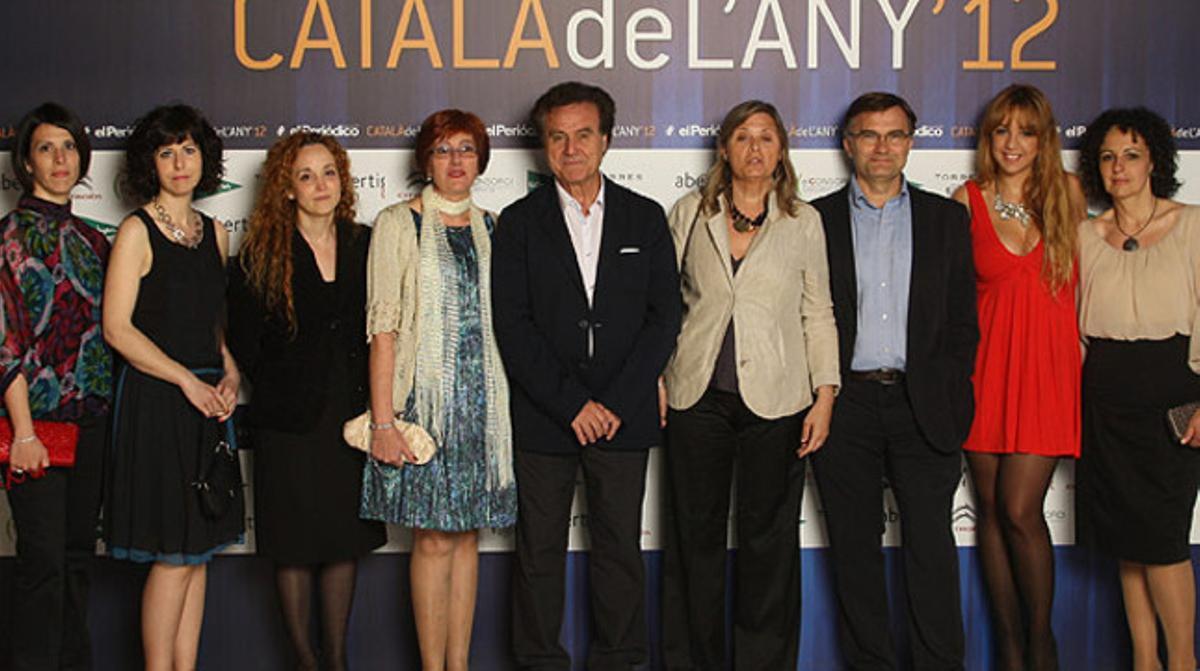 Els lectors del diari Marta González, Mónica García, Antonio Herrera, Robert Álvarez i Eva Navarro, i els seus acompanyants.