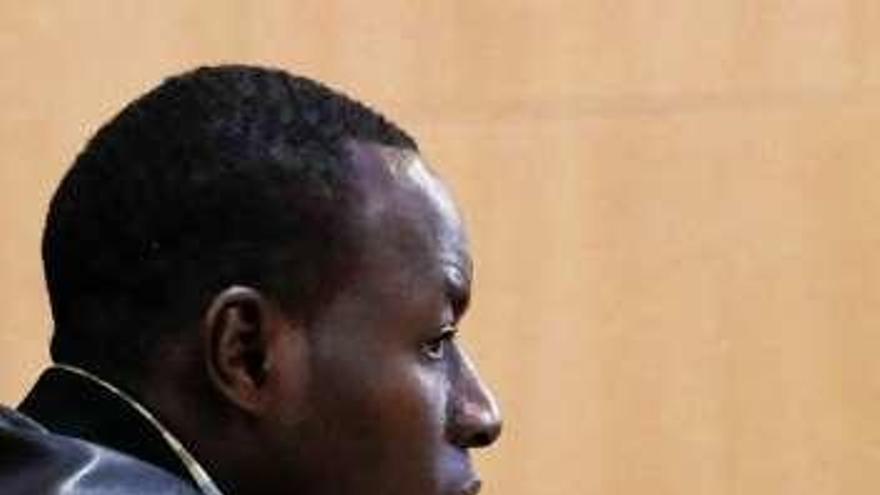 Makelele, en enero, durante el juicio en Gijón.