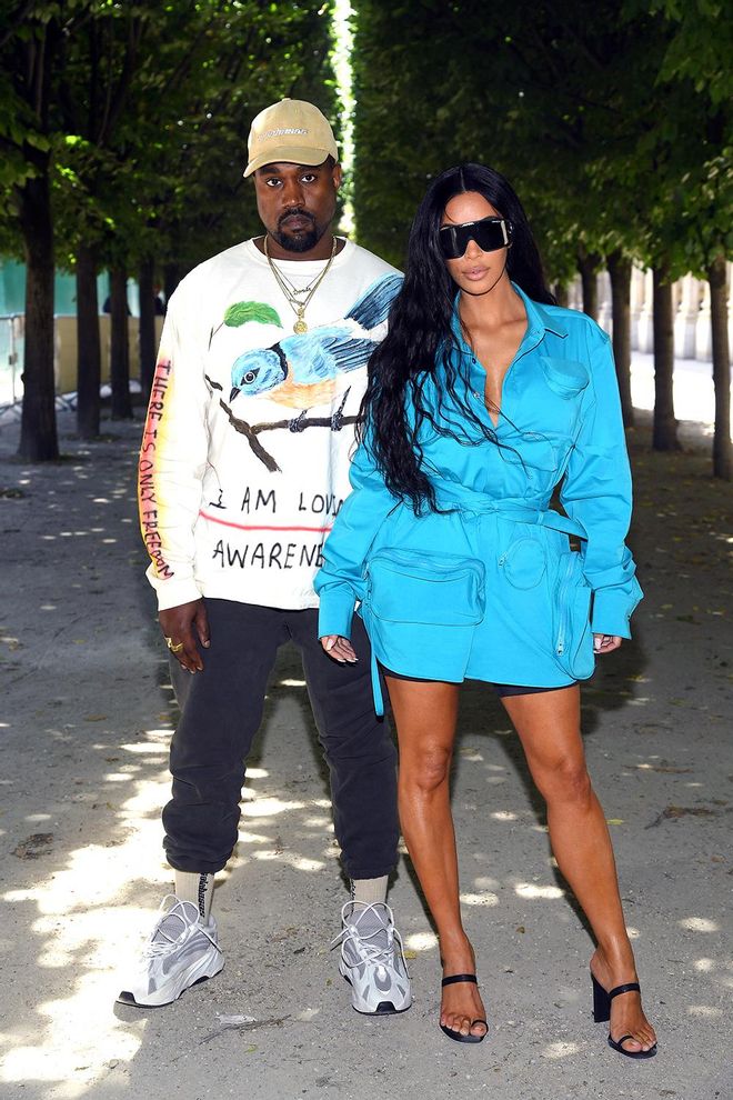 Kanye West y Kim Kardashian en París