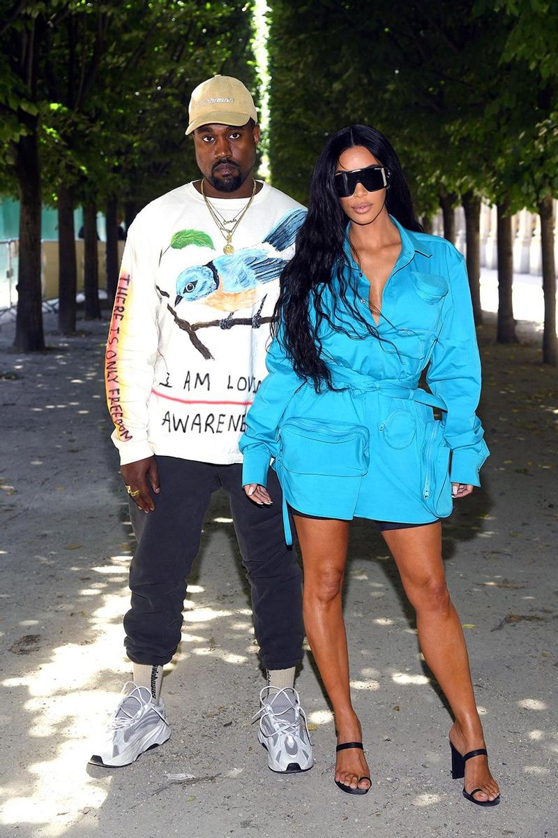 Kanye West y Kim Kardashian en París