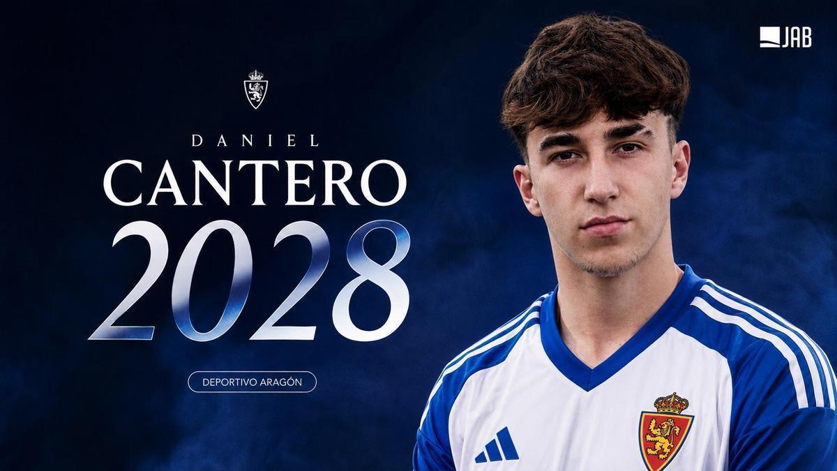 Daniel Cantero firma hasta 2028 con el Real Zaragoza.