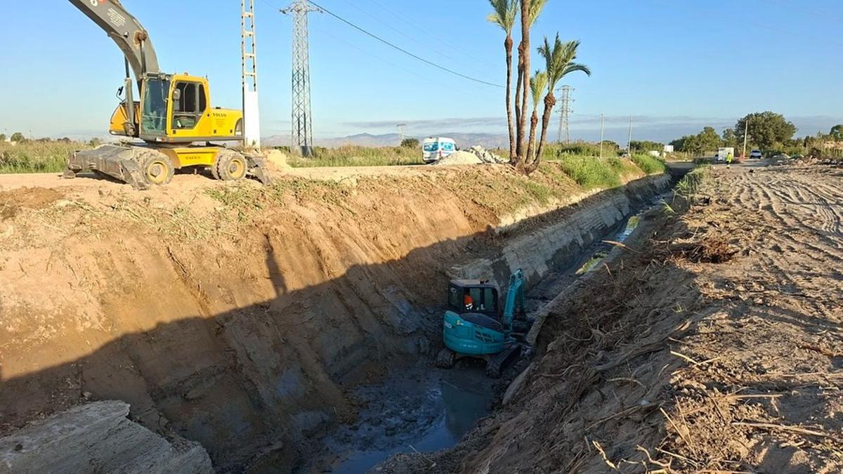 Estado actual de las obras de reparación del Canal Principal de Riegos de Levante