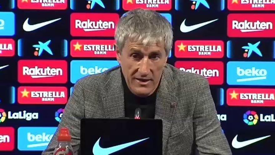 Quique Setién: "Tranquiliza mucho tener a Messi, lleva desatascando partidos más de una década"