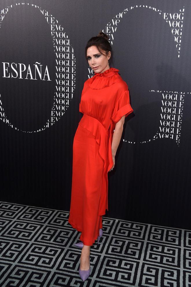 Victoria Beckham en una cena en Madrid