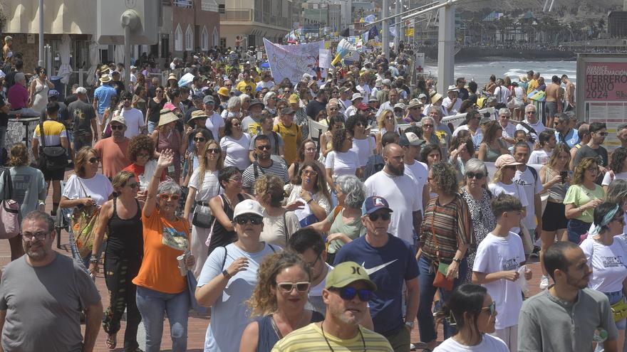 Manifestación 20A &#039;Canarias tiene un límite&#039; en Las Palmas de Gran Canaria