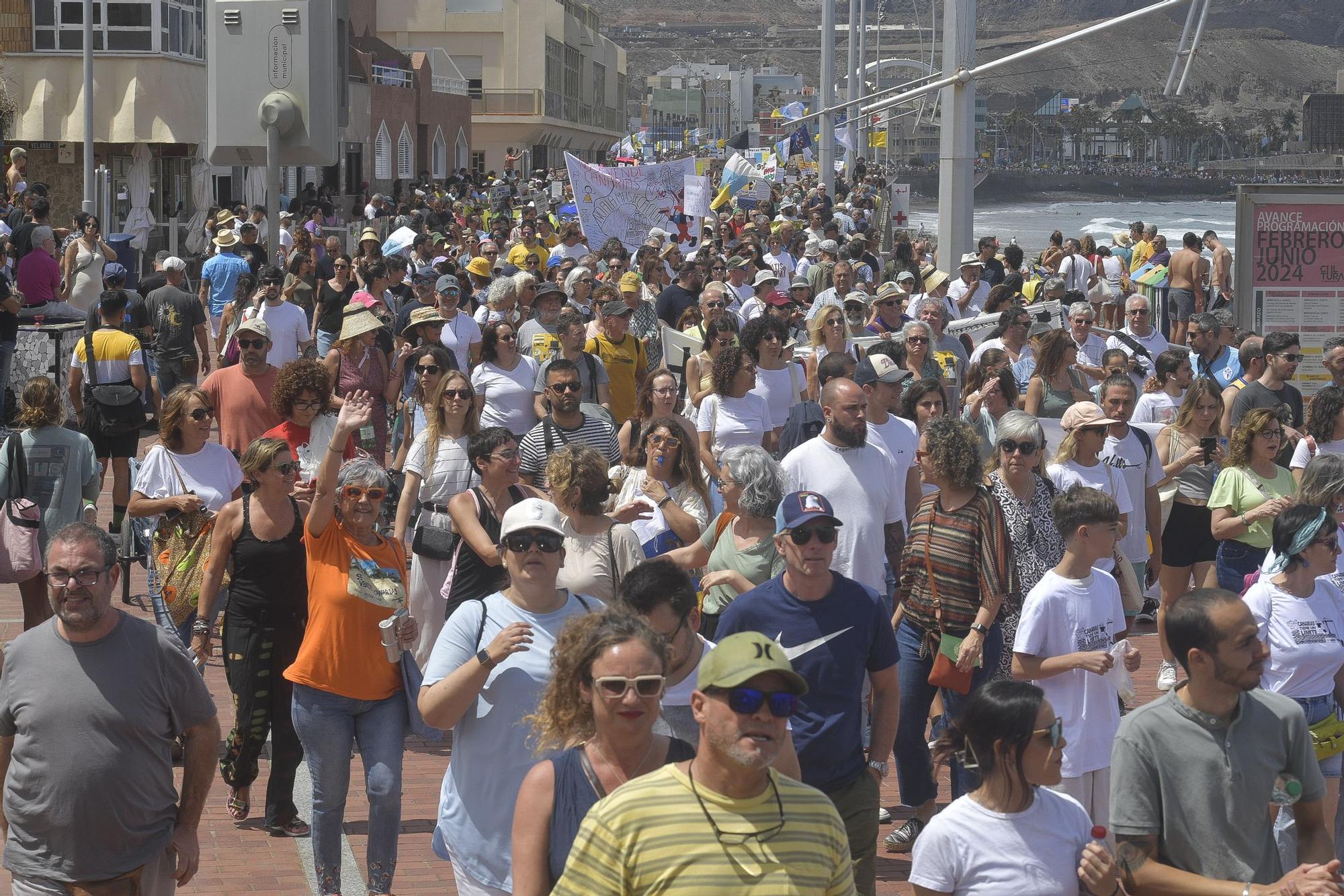 Manifestación 20A &#039;Canarias tiene un límite&#039; en Las Palmas de Gran Canaria