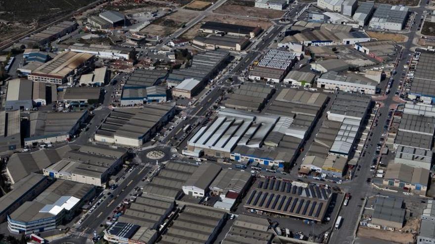Imagen aérea de un polígono industrial