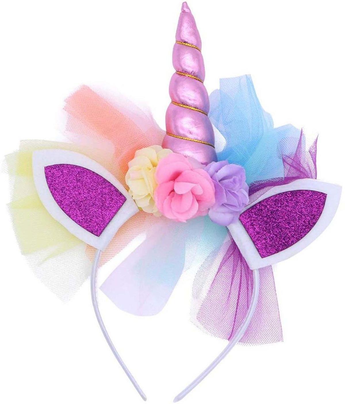 Diadema de cuerno de unicornio para Carnaval. (Precio: 8, 59 euros)