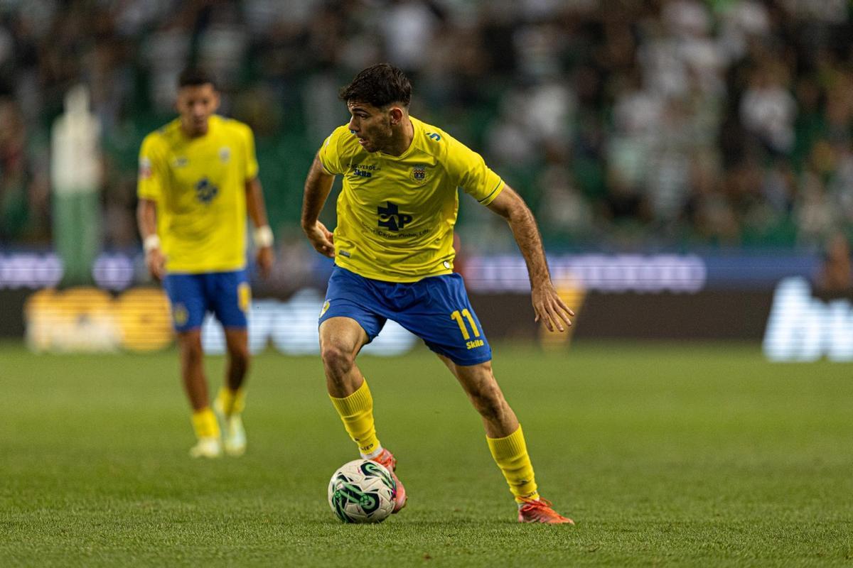 Puche, durante un partido con el Arouca