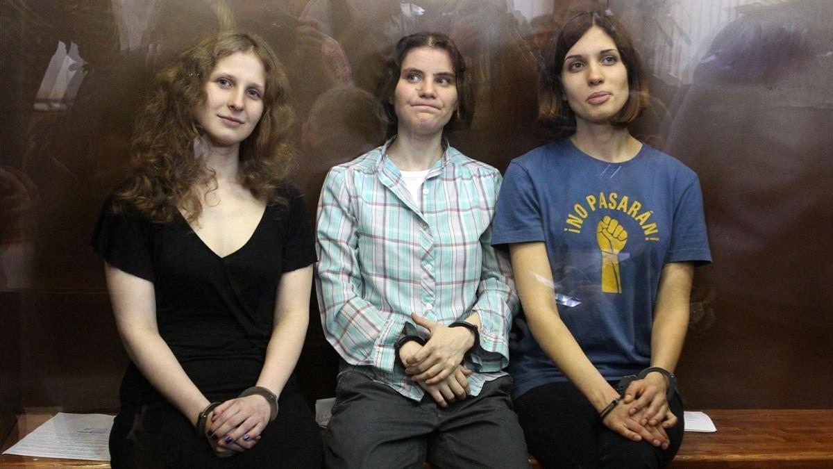 Miembros de la banda Pussy Riot