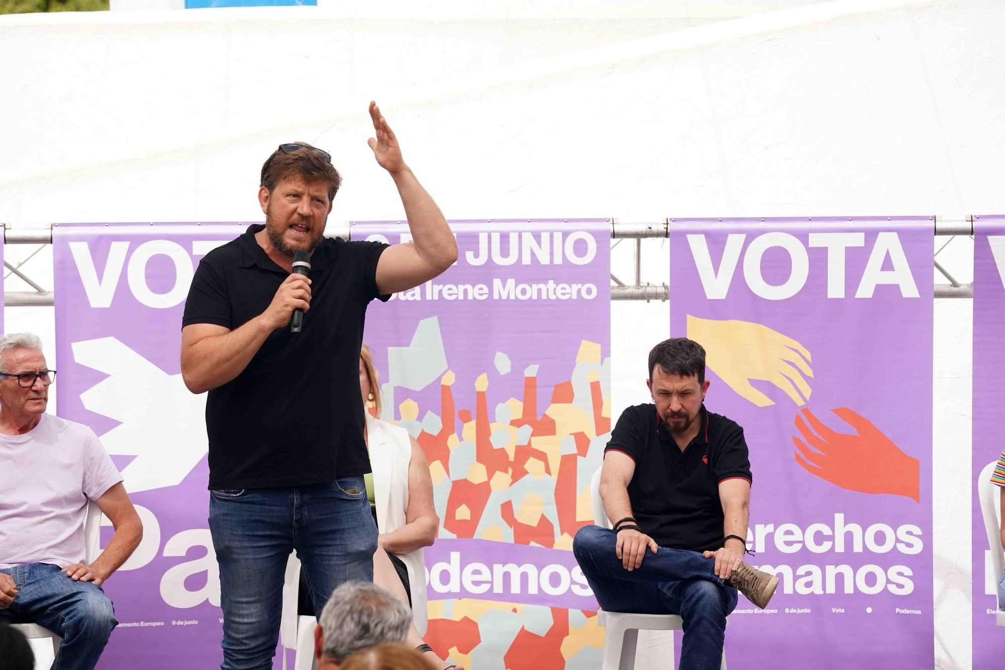 Mitin de Podemos, con Pablo Iglesias, en el Parque de Huelin 