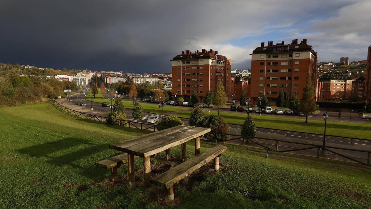 El barrio de Las Campas, en Oviedo.