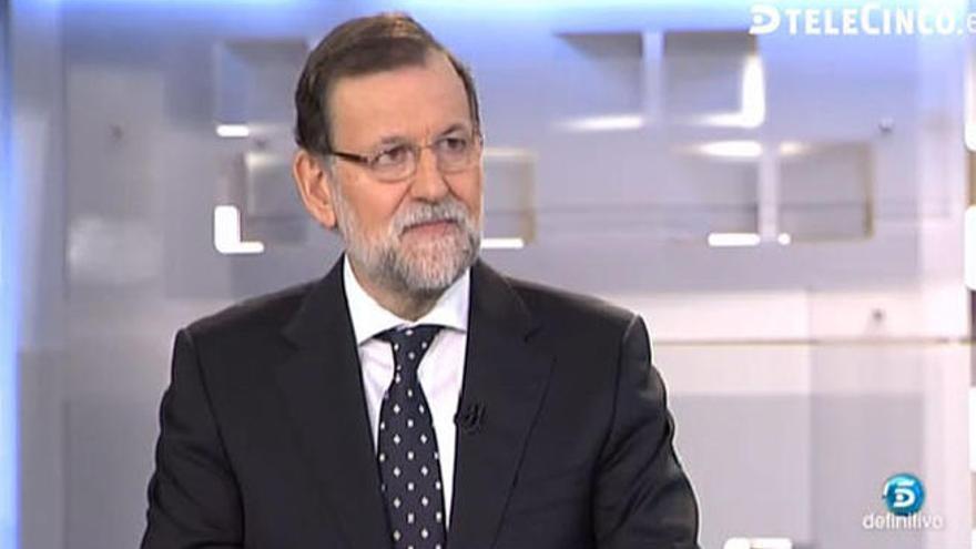 Mariano Rajoy en la entrevista con Piqueras.