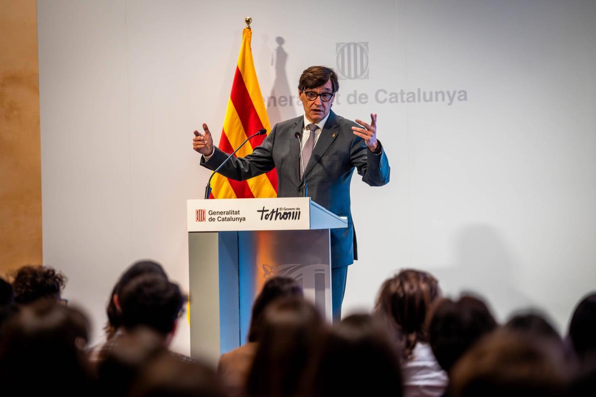 El president de la Generalitat, Salvador Illa, en un acto
