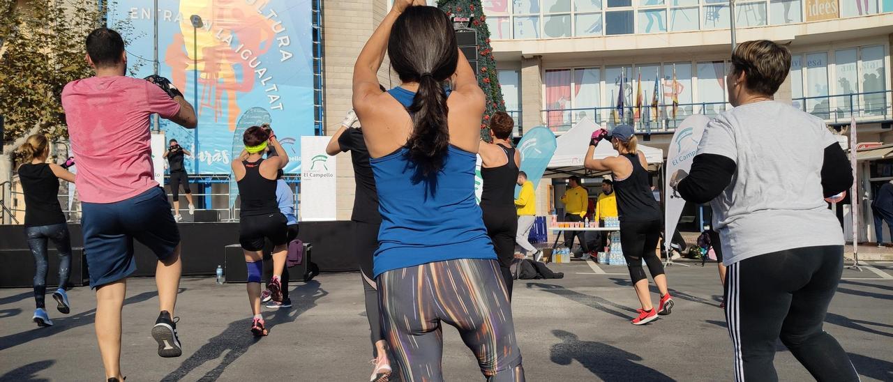 Una actividad de fitness en El Campello antes de la pandemia