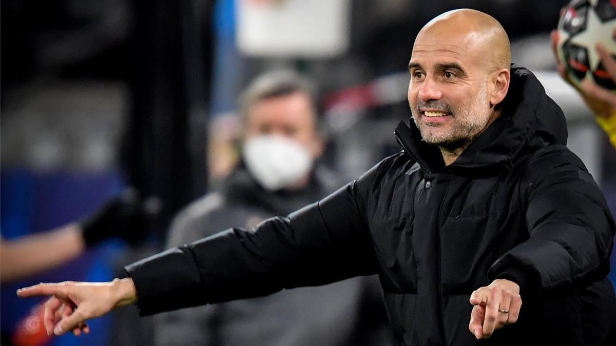 Pep Guardiola en el Signal Iduna Park