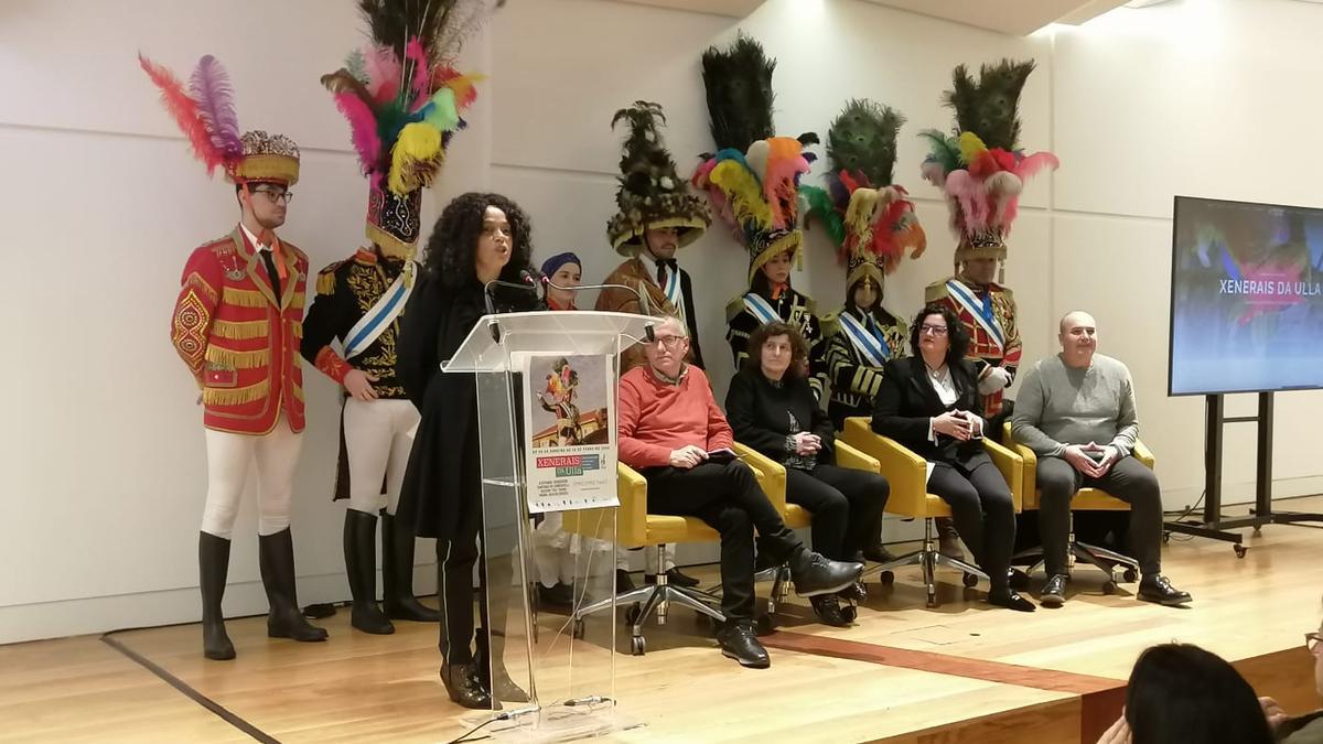 Santiago acogió el acto que contó con la presencia de uno de los trajes más tradicionales del carnaval en Galicia