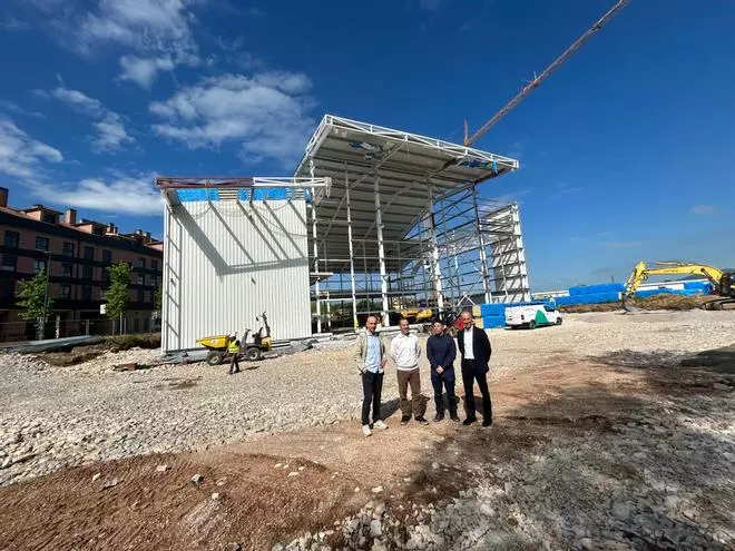 EN IMÁGENES: Las obras de construcción del gran centro de escalada "Sputnik" de Lugones.