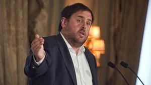 El president d’ERC, Oriol Junqueras, en una imatge d’arxiu.