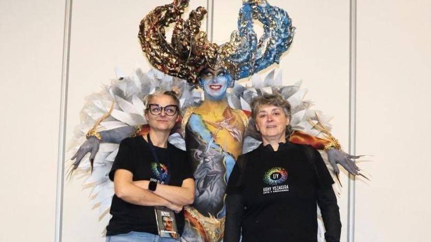 Ughy Yozakura y Pilar Soriano, de Benissuera, consiguen el bronce en el Campionat de Bodypainting de València