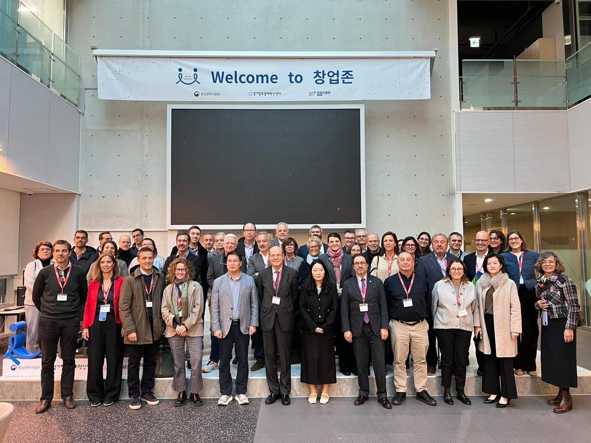 El grupo de empresarios, investigadores y catedráticos organizado por FemCat que ha viajado a Corea del Sur