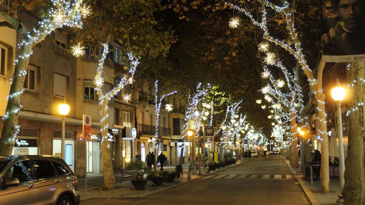 Llums de Nadal a la Rambla d'Igualada