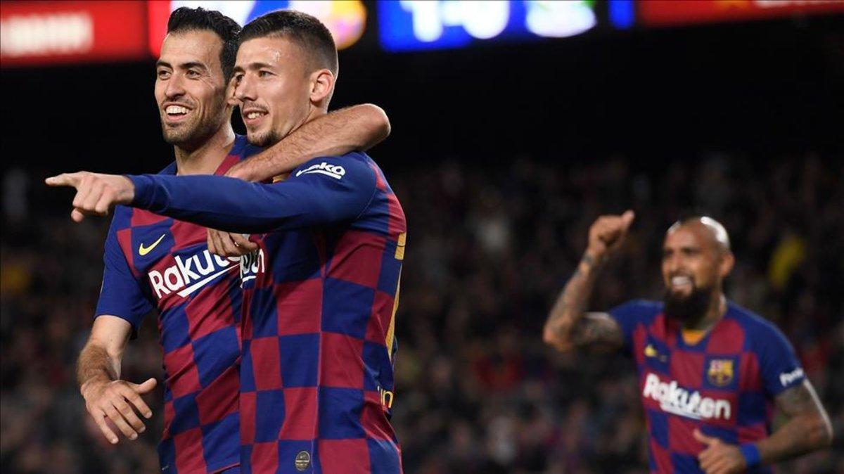 Lenglet marcó su primer gol en la Copa del Rey