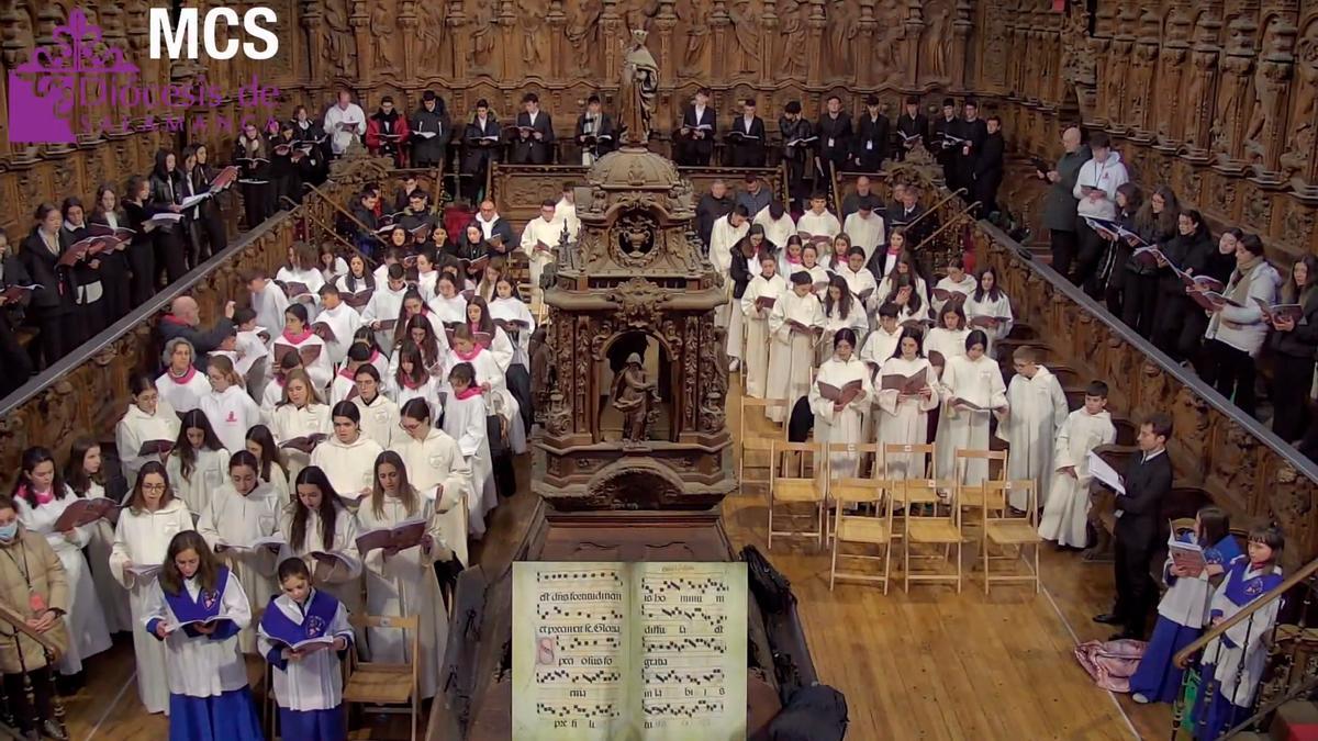 Concierto en el coro de la catedral de Salamanca, dentro del congreso nacional de pueri cantores