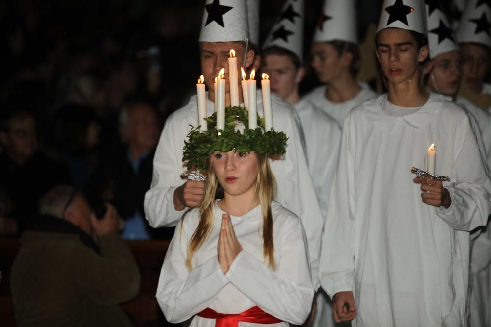 So hat die schwedische Kirchengemeinde auf Mallorca am Mittwoch (13.12.) das traditionelle Lucía-Fest begangen.