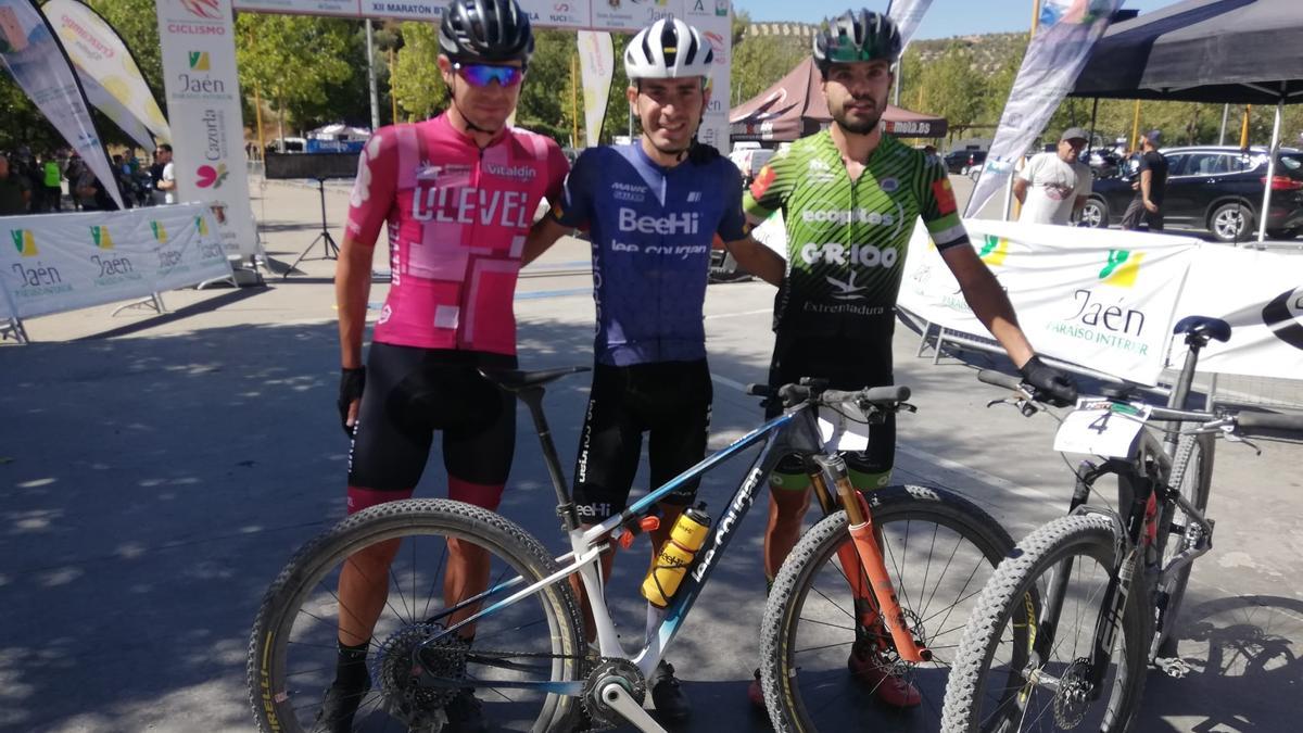 Víctor Manuel Fernández, Xavier Calaf y Álvaro Lobato, el podio de la prueba celebrada en Cazorla.