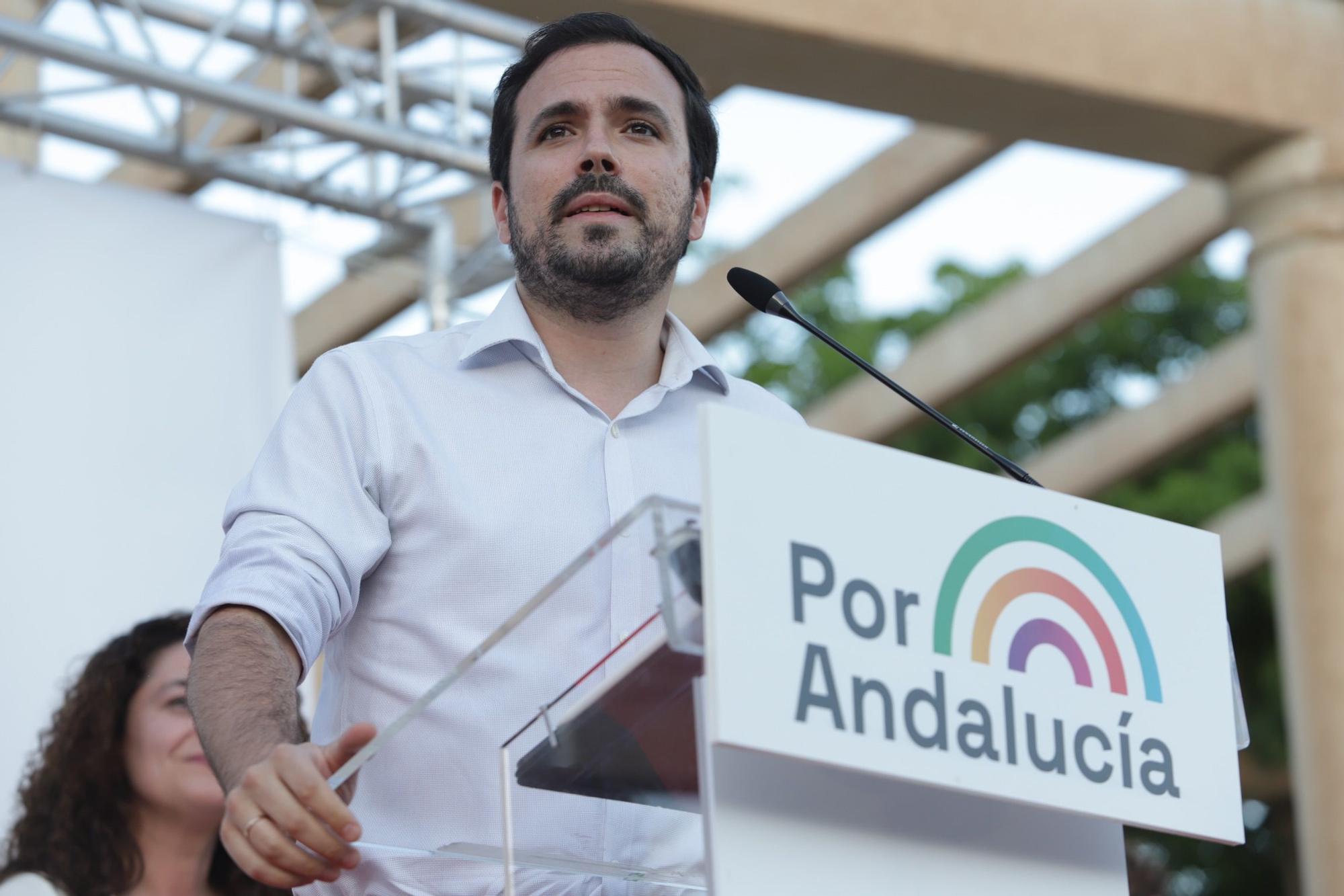 Las imágenes del mitin de precampaña de Alberto Garzón en Málaga