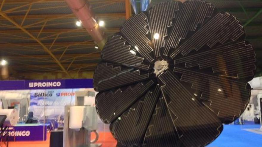 La smartflower, uno de los sistema fotovoltaicos más novedosos de los que se presentan en la feria.