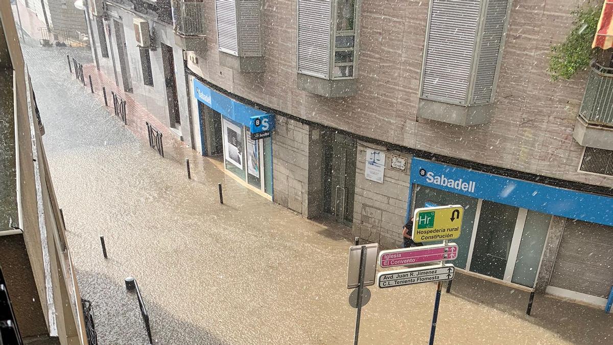 Lluvia con granizo en Calasparra