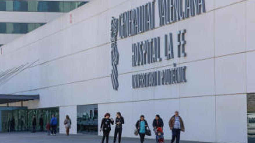 Hospital La Fe de València donde se detectó la intoxicación por cocaína y cannabis del menor.