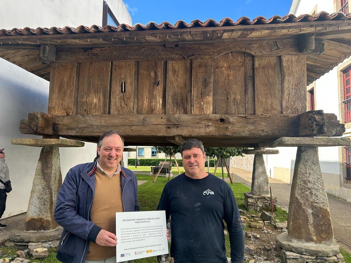 El hórreo del siglo XVI restaurado ya luce en el centro de Villaviciosa El hórreo del siglo XVI restaurado ya luce en el centro de Villaviciosa